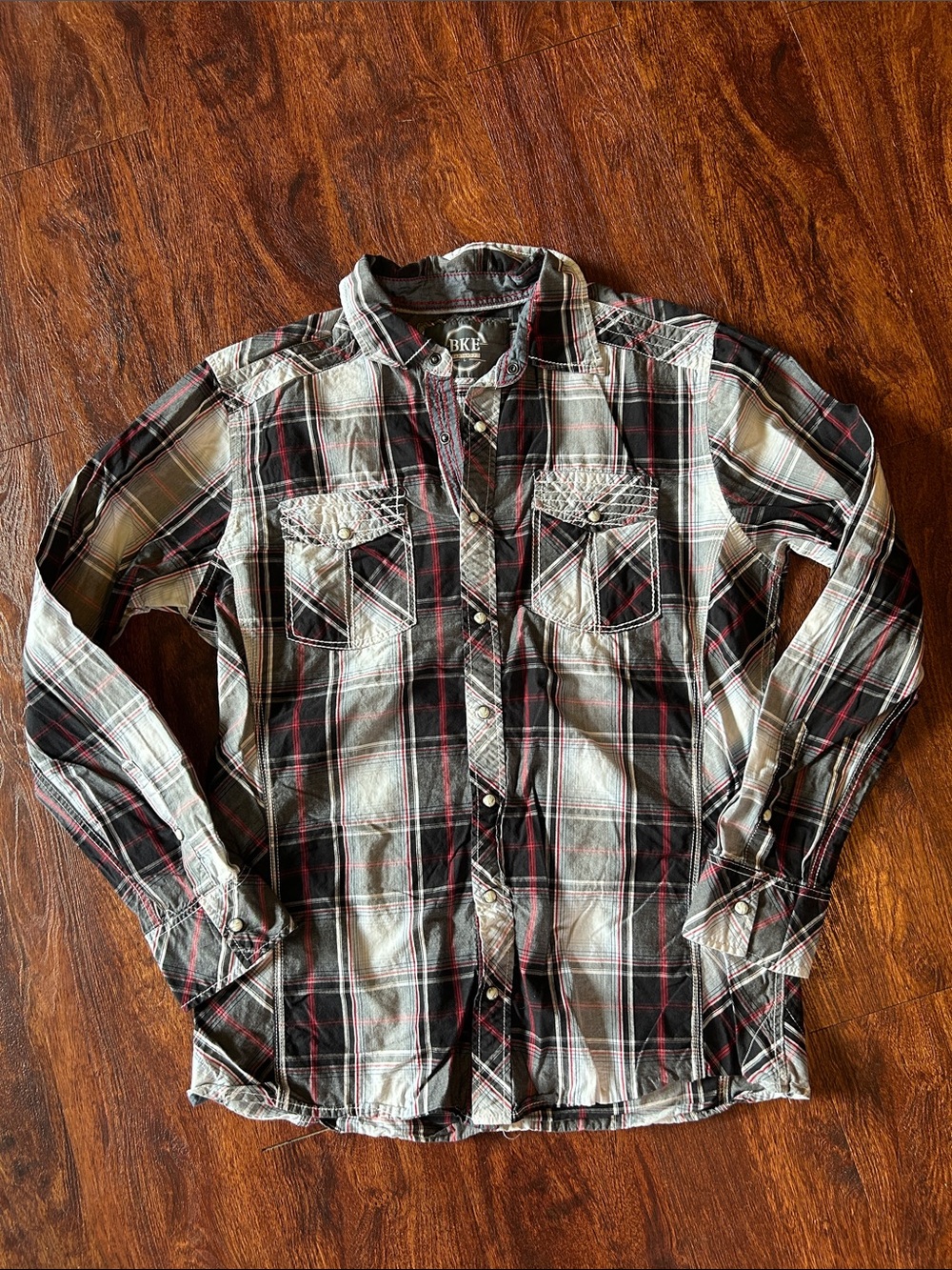 BKE Pearl Snap Button Up